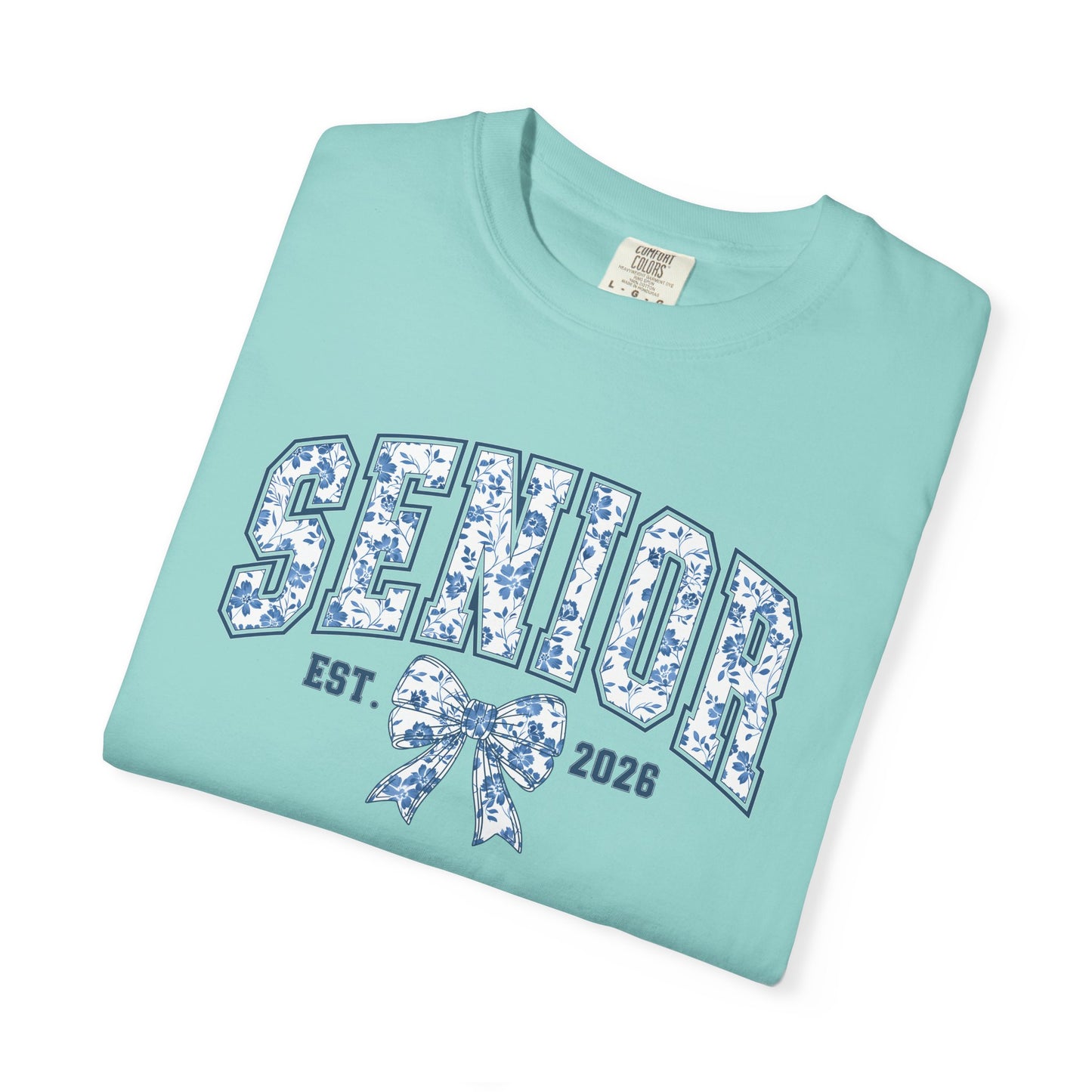 Senior 2026 Blue Chinoiserie Comfort Colors Tee