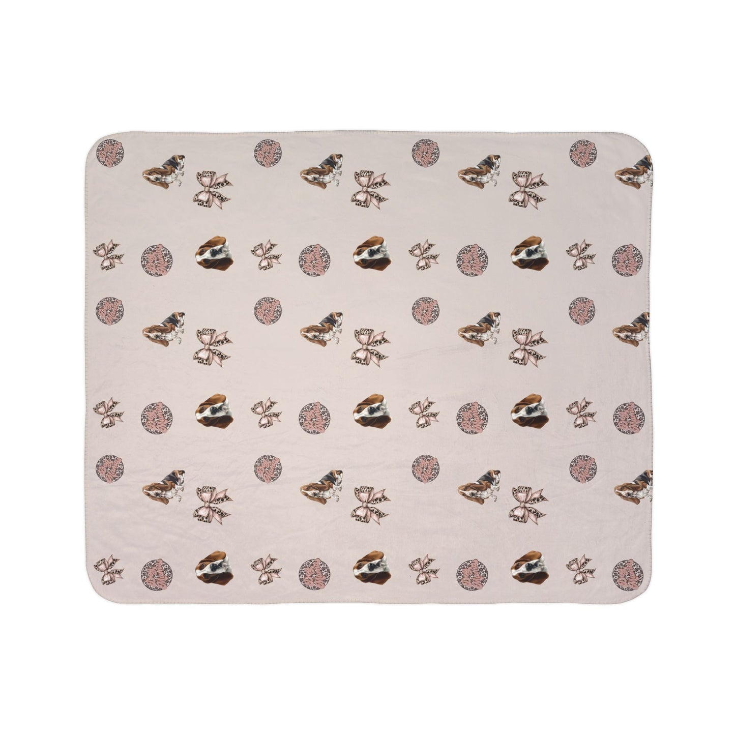 Bassett Hound Fleece Sherpa Blanket