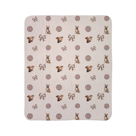 Brown Pitbull Fleece Sherpa Blanket