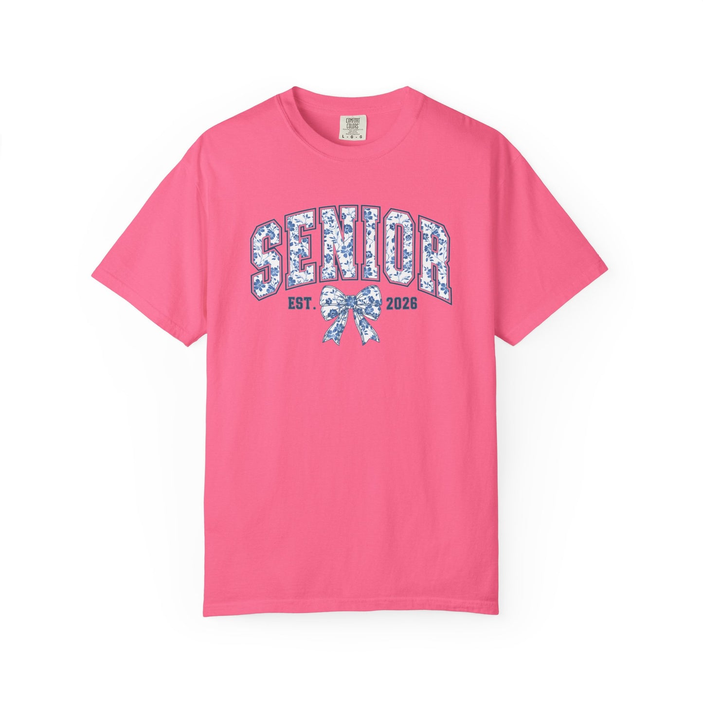 Senior 2026 Blue Chinoiserie Comfort Colors Tee