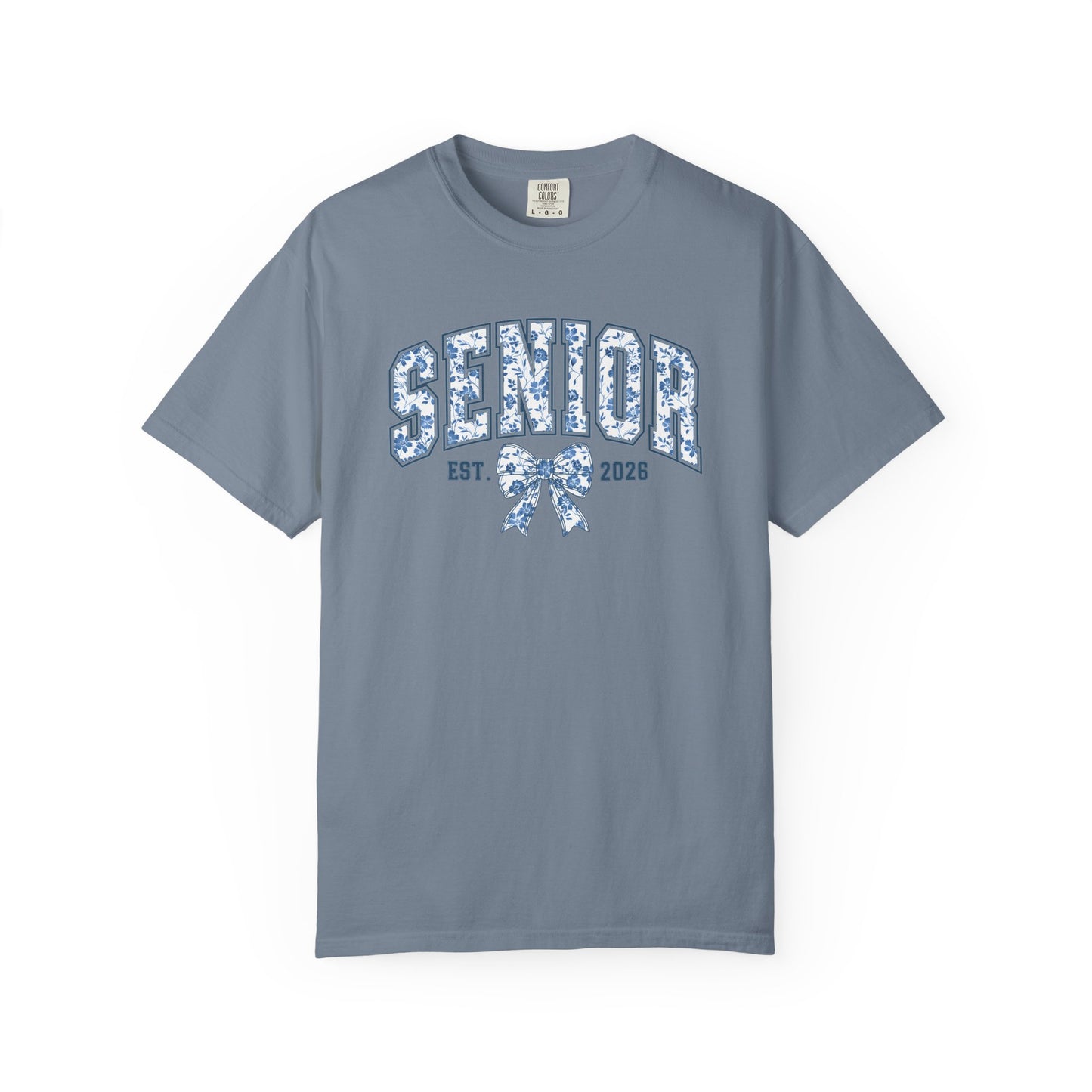 Senior 2026 Blue Chinoiserie Comfort Colors Tee
