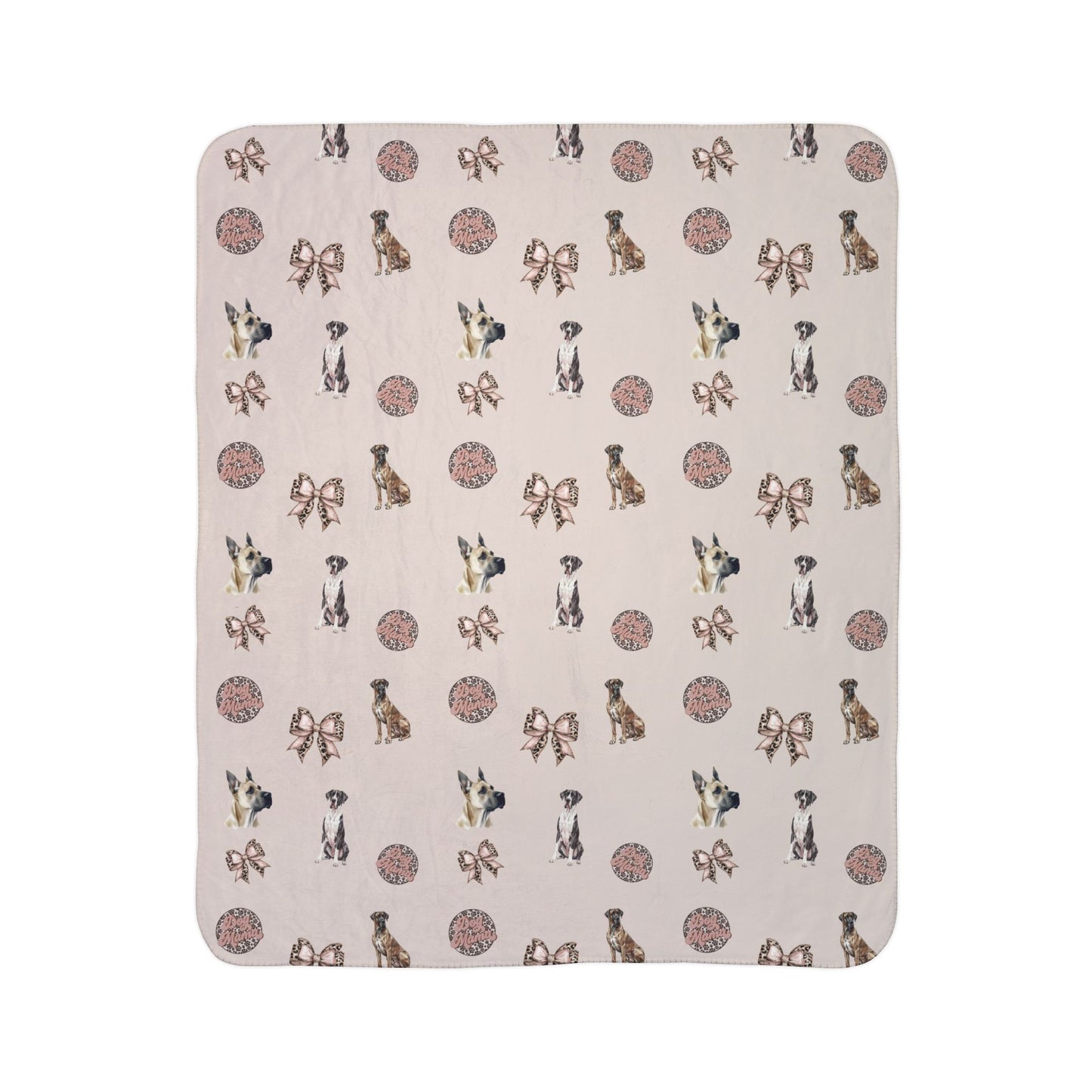 Great Dane Fleece Sherpa Blanket