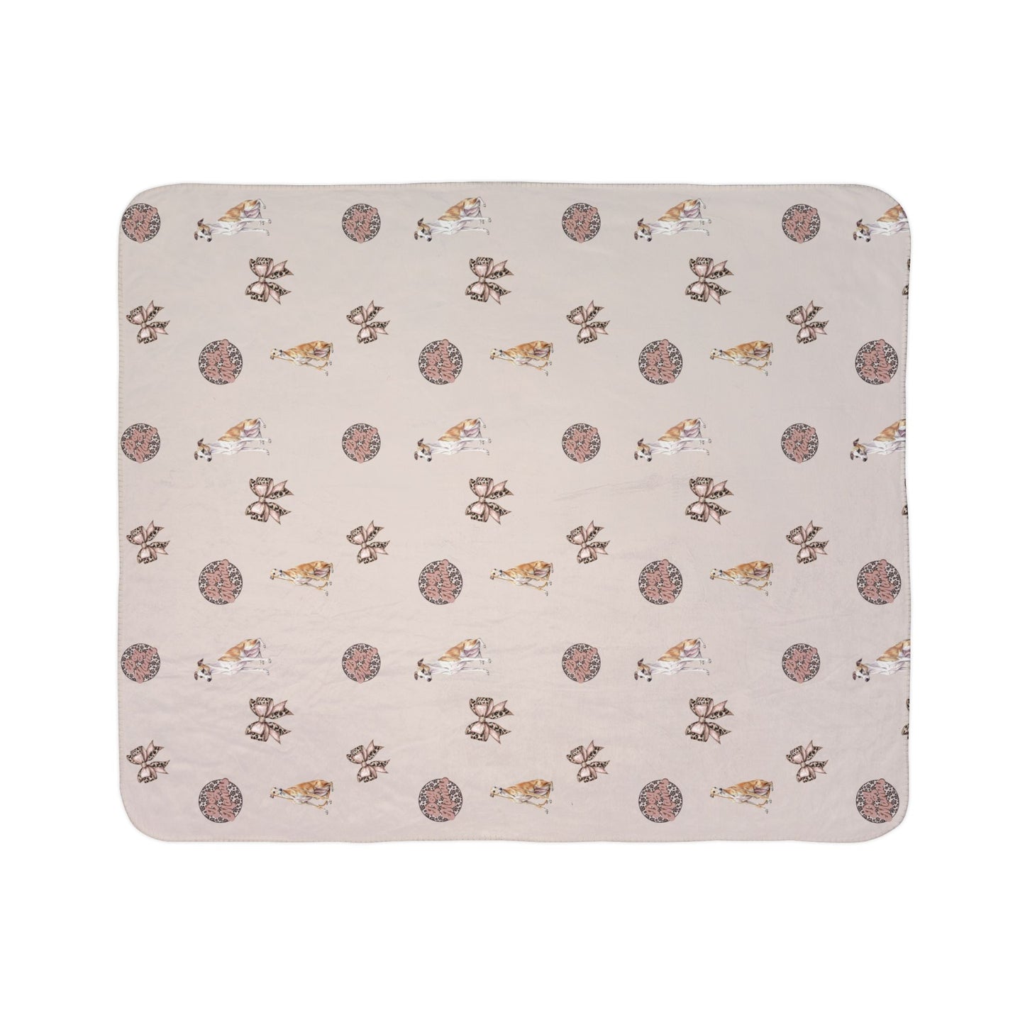 Whippet Fleece Sherpa Blanket