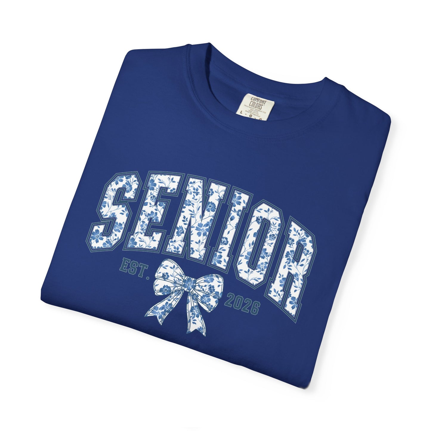 Senior 2026 Blue Chinoiserie Comfort Colors Tee