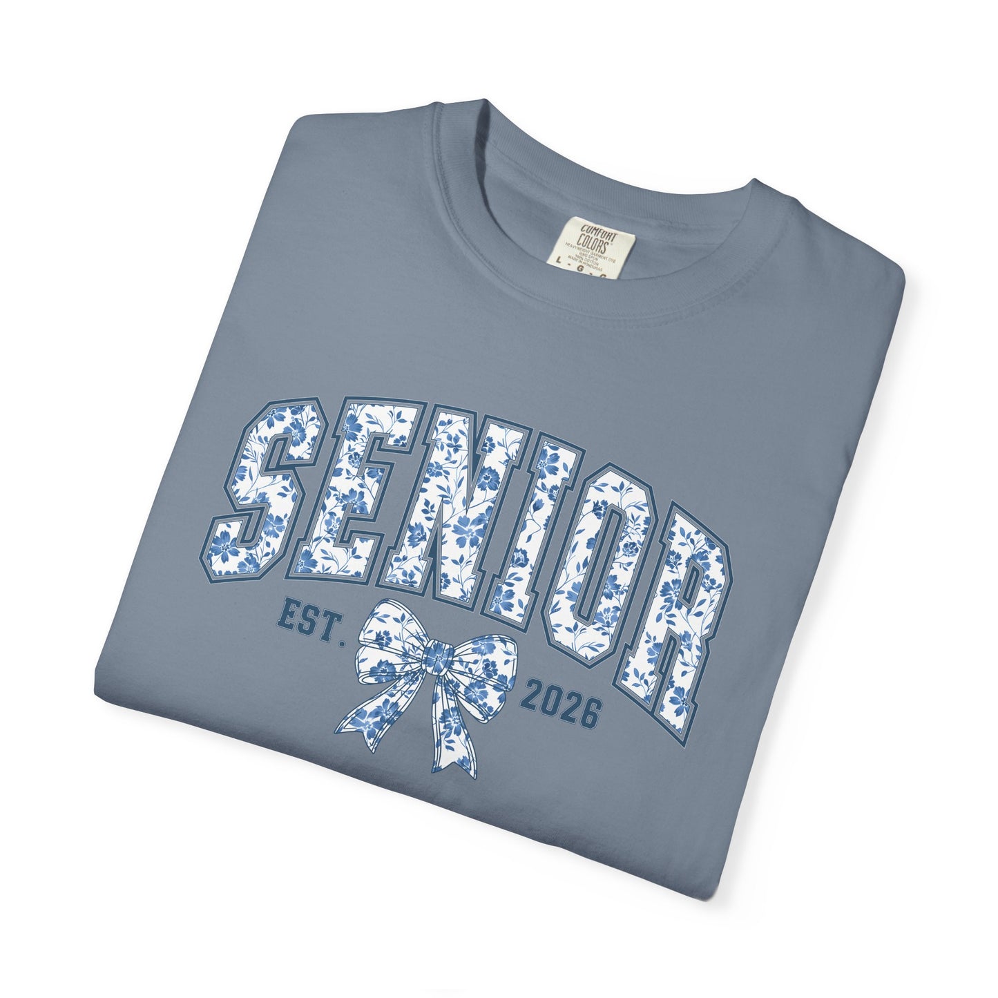 Senior 2026 Blue Chinoiserie Comfort Colors Tee