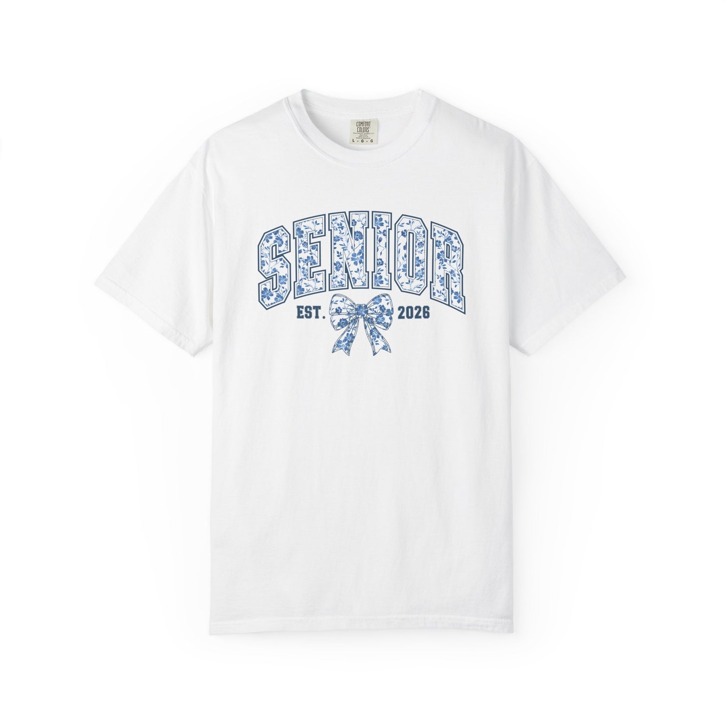Senior 2026 Blue Chinoiserie Comfort Colors Tee