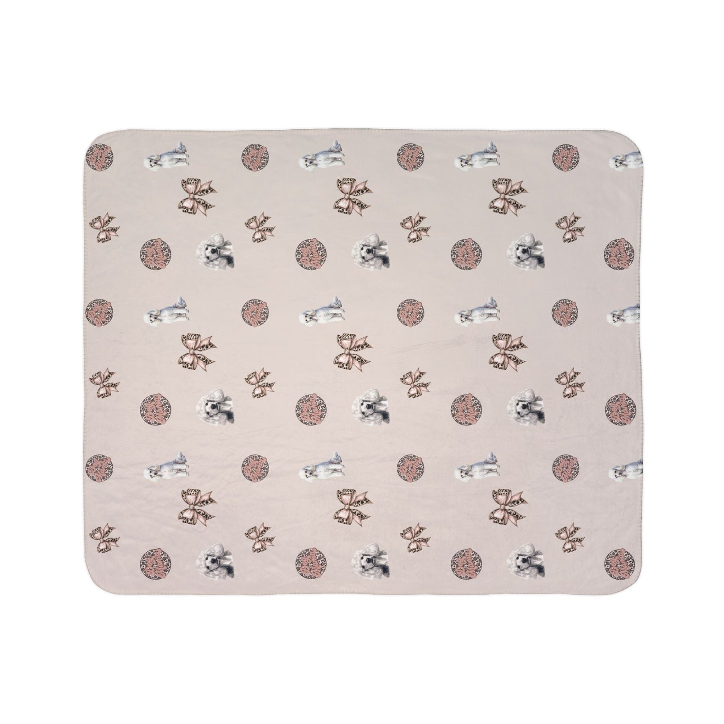 Poodle Fleece Sherpa Blanket