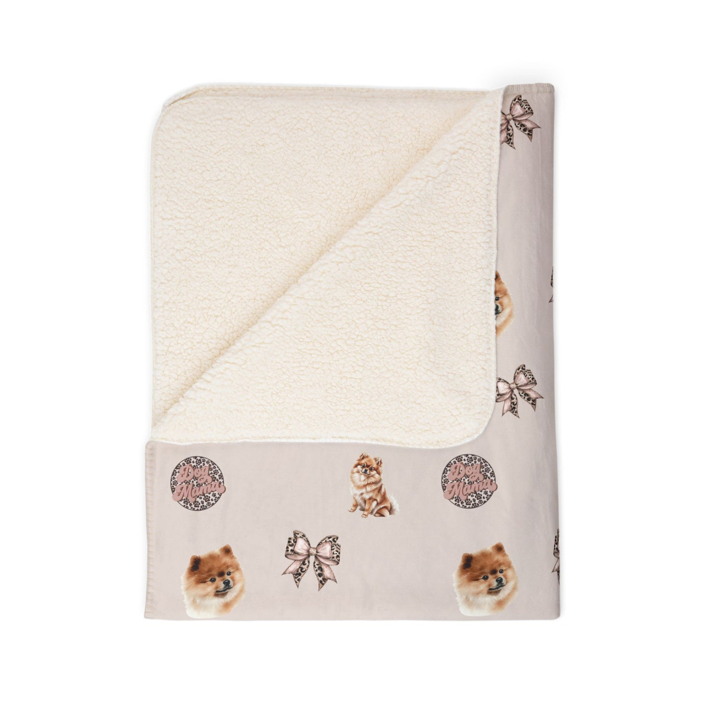 Pomeranian Fleece Sherpa Blanket