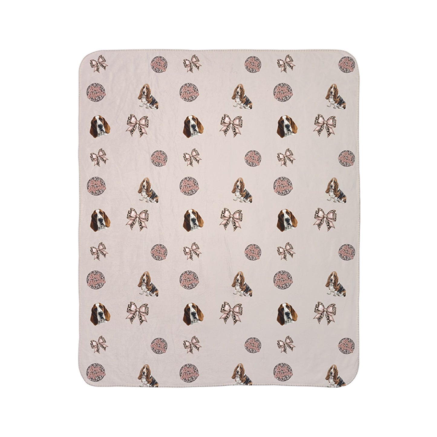 Bassett Hound Fleece Sherpa Blanket
