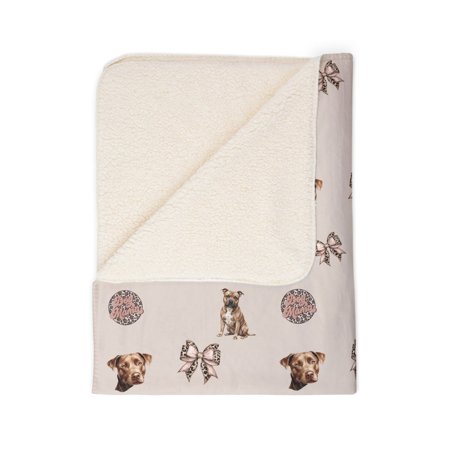 Brown Pitbull Fleece Sherpa Blanket