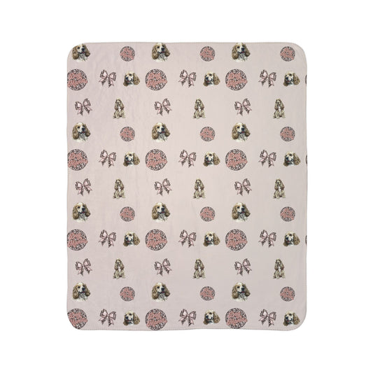 Cocker Spaniel Fleece Sherpa Blanket