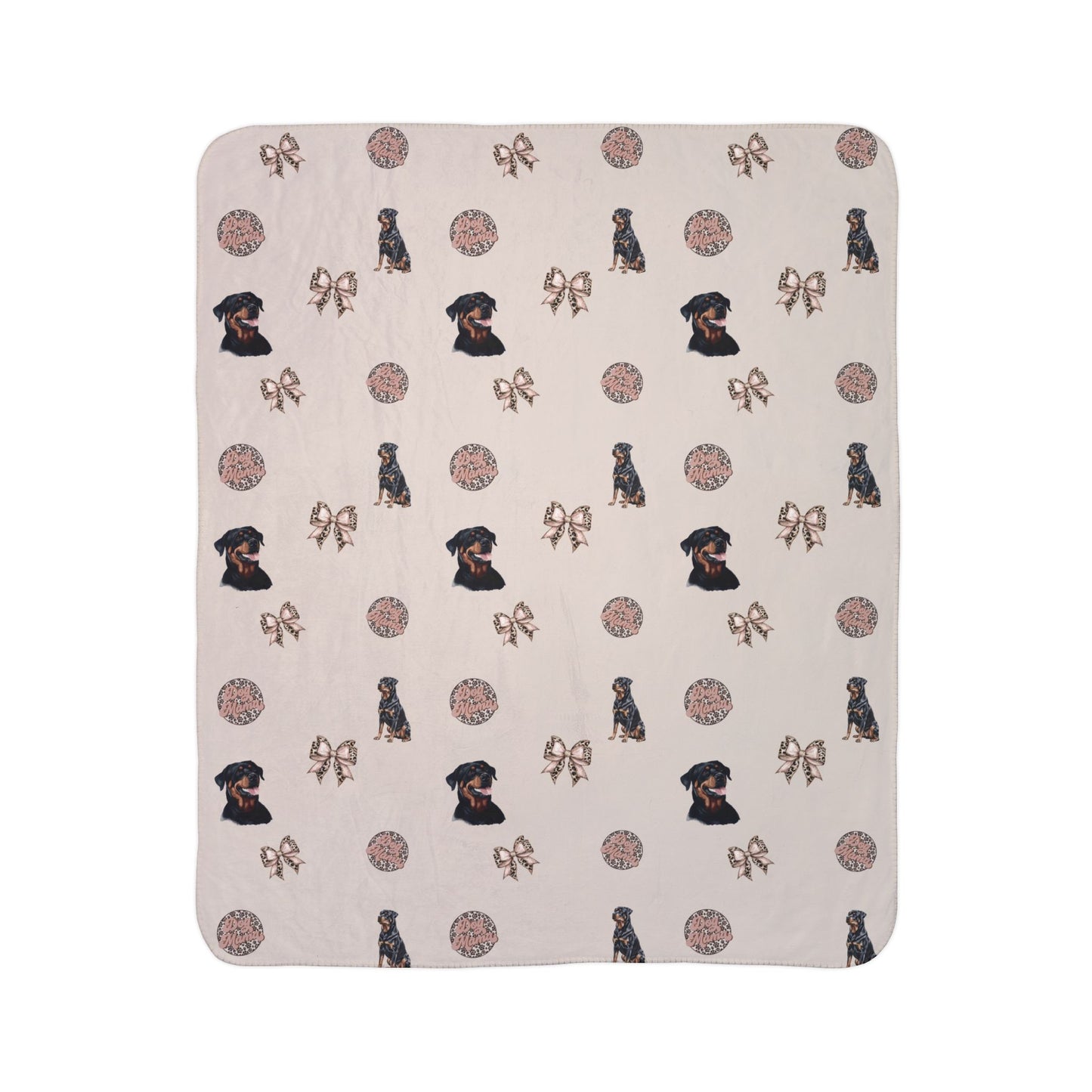 Rottweiler Fleece Sherpa Blanket