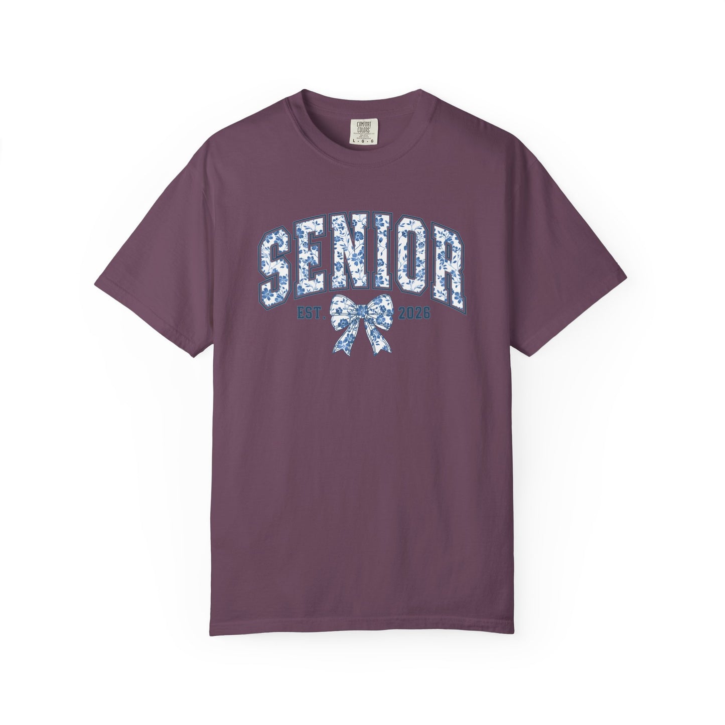 Senior 2026 Blue Chinoiserie Comfort Colors Tee