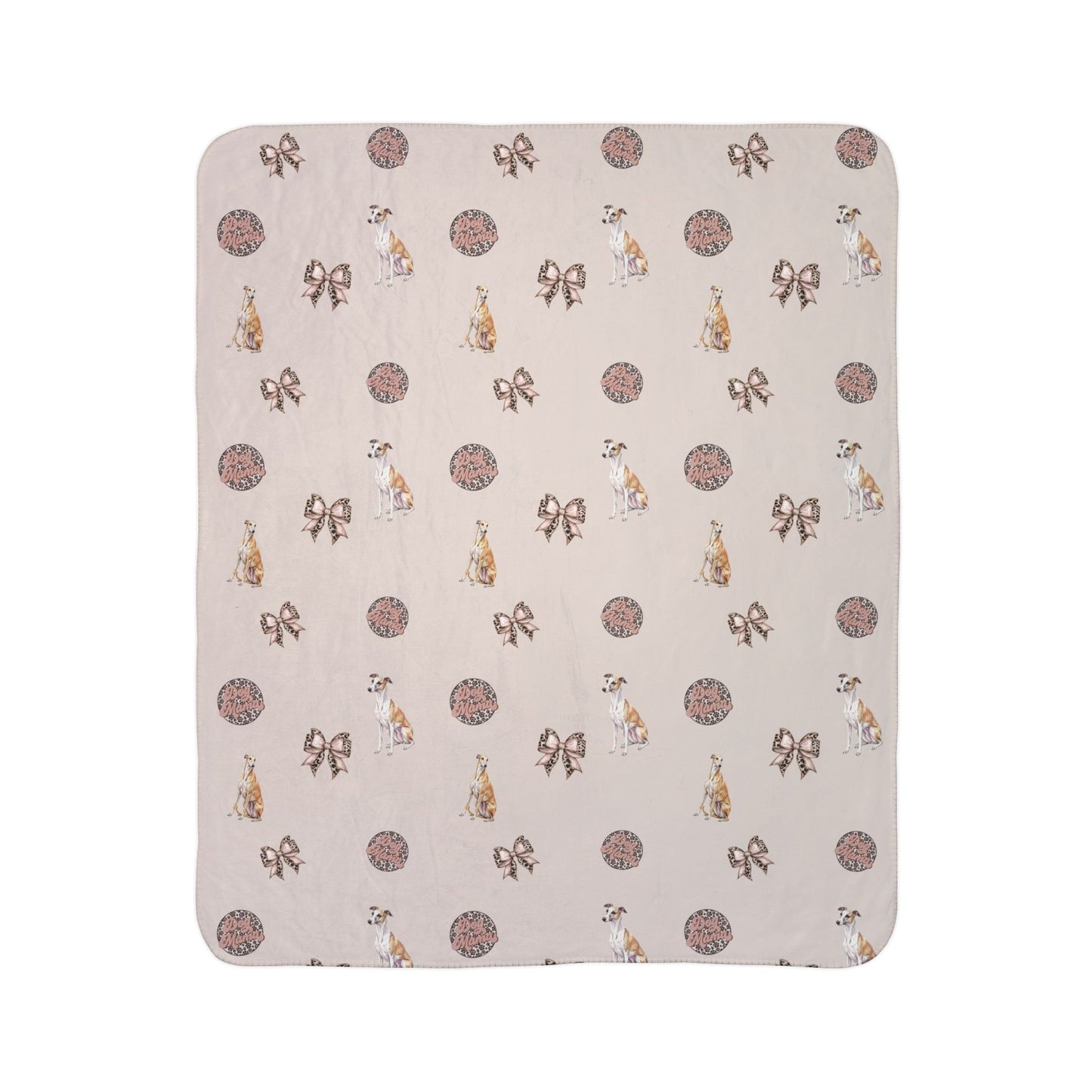 Whippet Fleece Sherpa Blanket