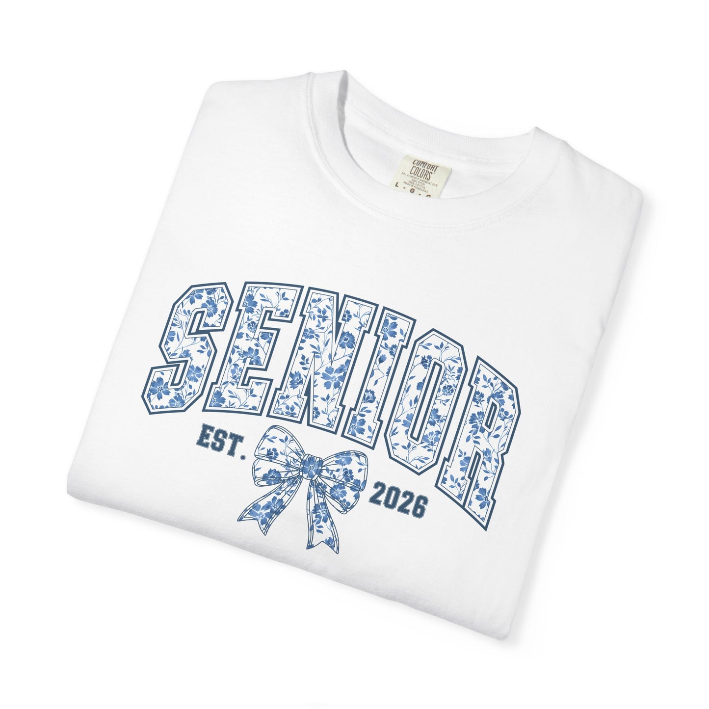 Senior 2026 Blue Chinoiserie Comfort Colors Tee