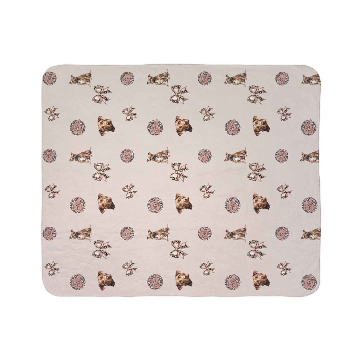 Brown Pitbull Fleece Sherpa Blanket