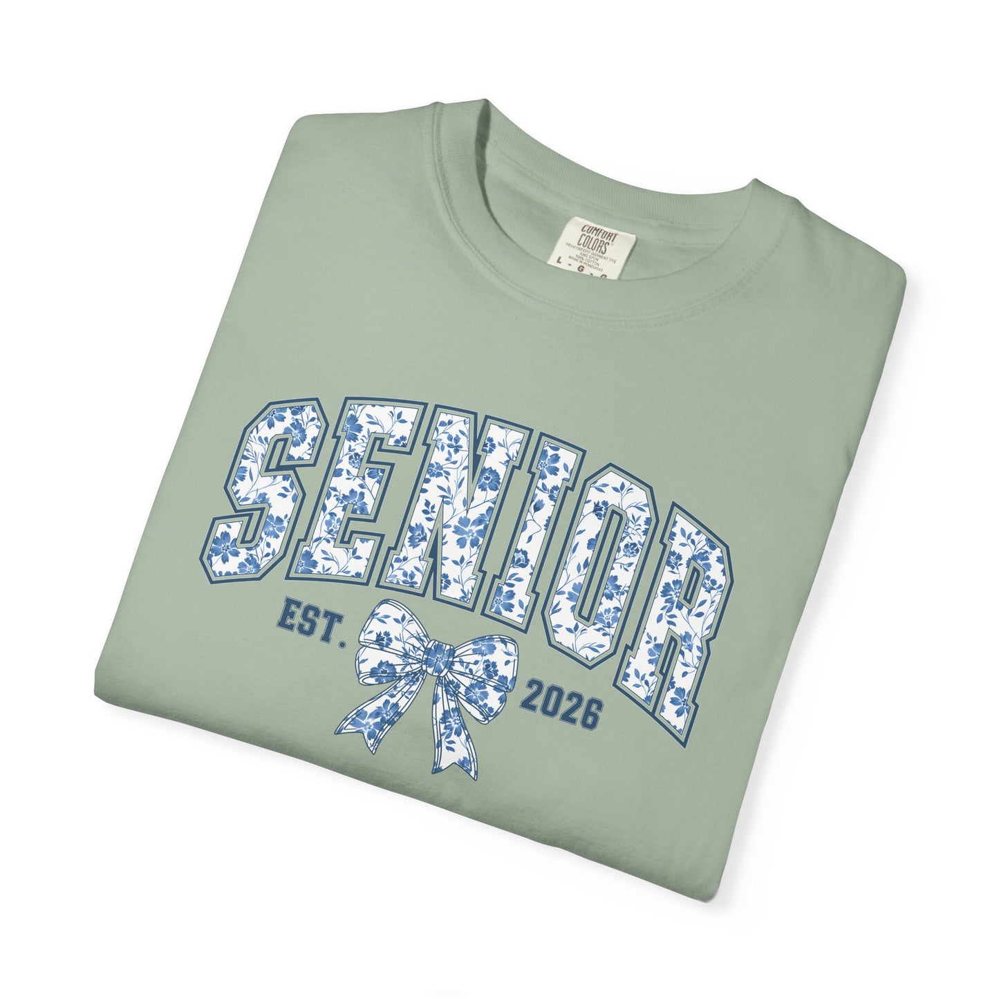 Senior 2026 Blue Chinoiserie Comfort Colors Tee