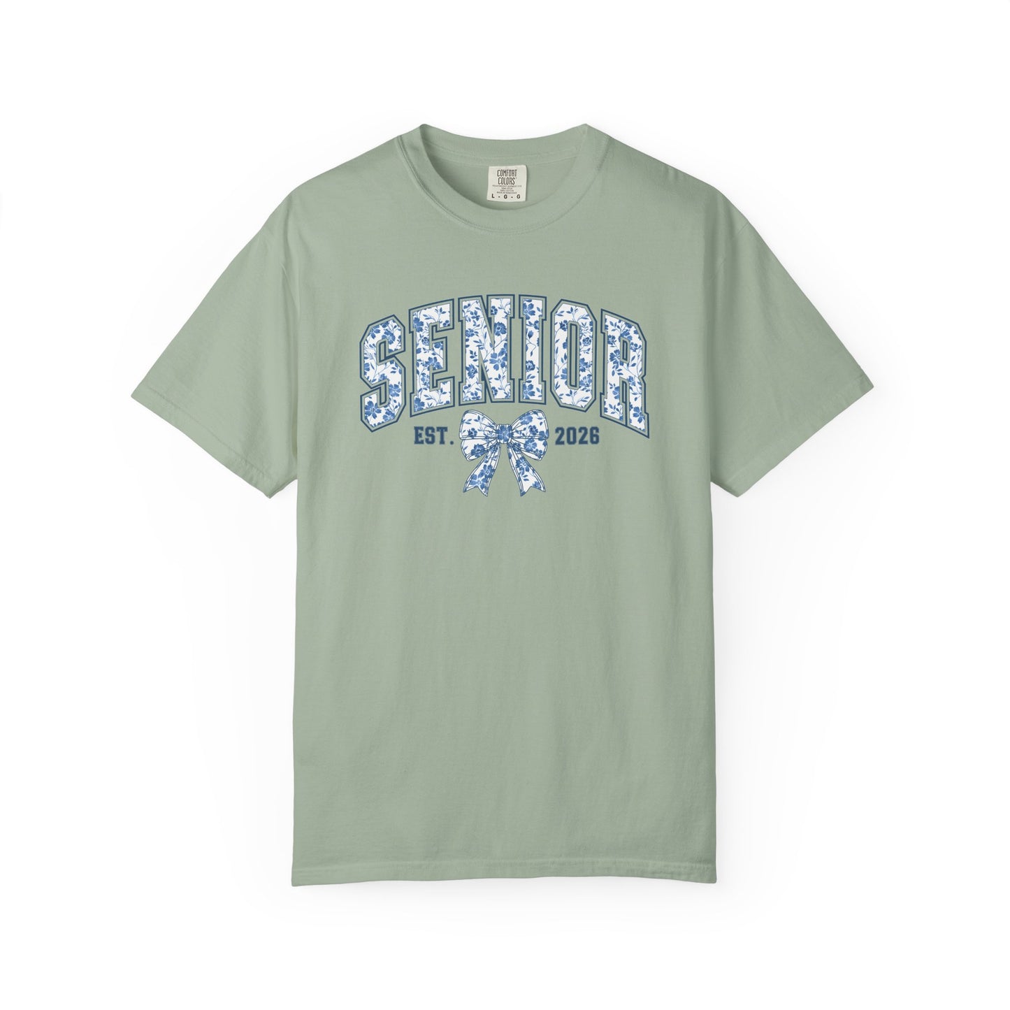 Senior 2026 Blue Chinoiserie Comfort Colors Tee