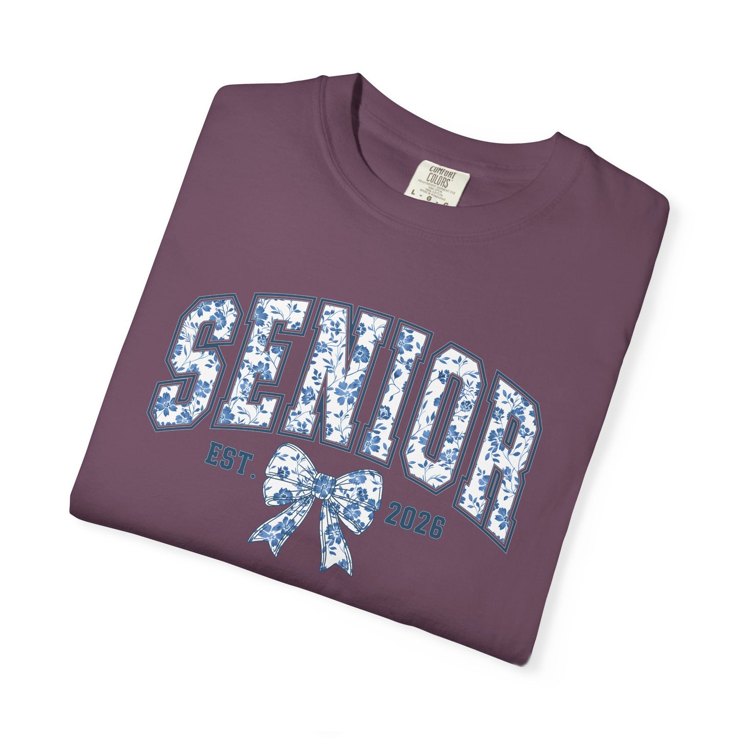 Senior 2026 Blue Chinoiserie Comfort Colors Tee