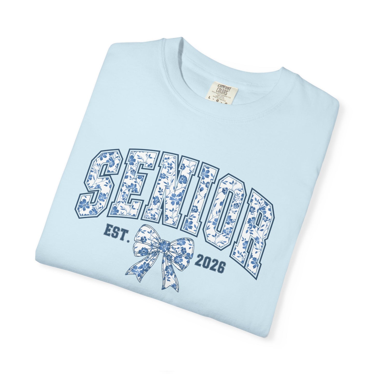 Senior 2026 Blue Chinoiserie Comfort Colors Tee