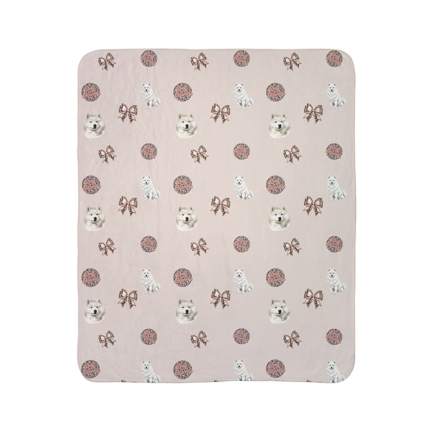 Samoyed Fleece Sherpa Blanket