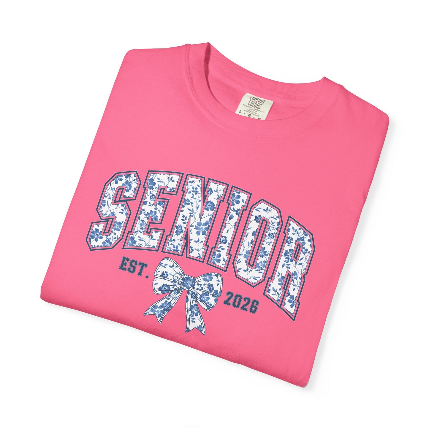 Senior 2026 Blue Chinoiserie Comfort Colors Tee