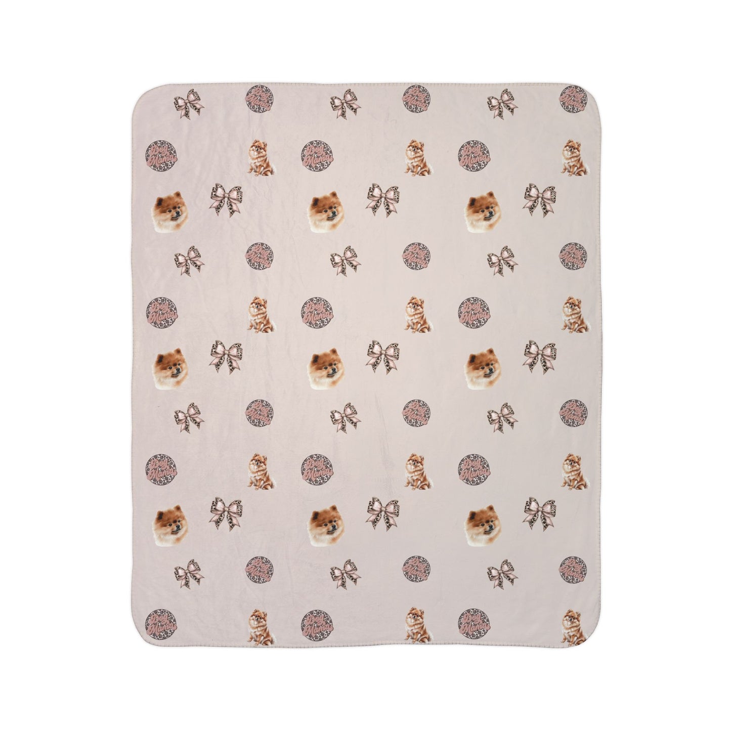 Pomeranian Fleece Sherpa Blanket