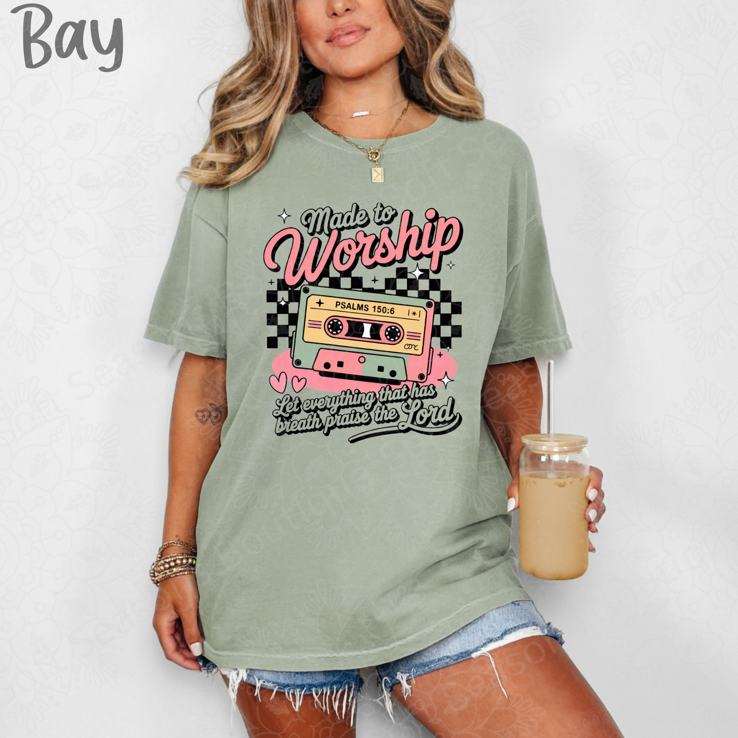 Made to Worship Retro Comfort Colors Tee
