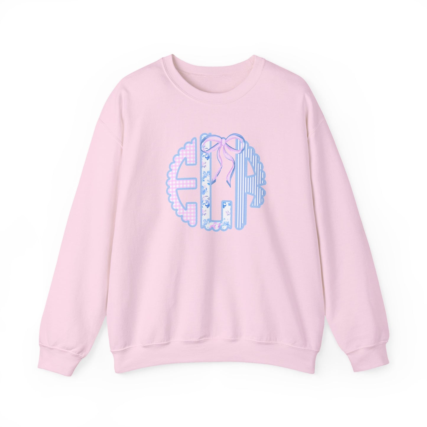 Pastel Monogrammed Gildan Crewneck Sweatshirt