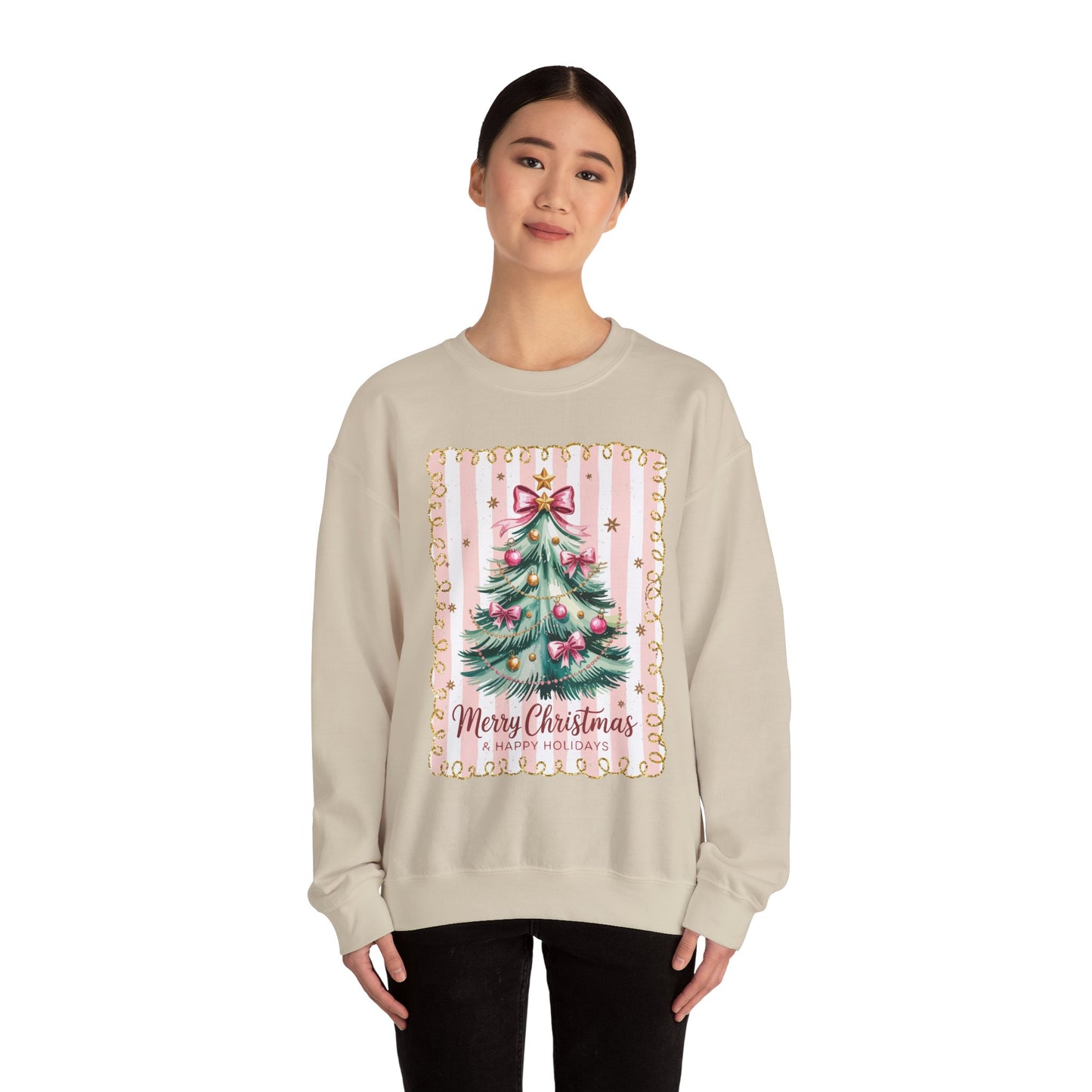 Festive Christmas Sweatshirt, Cozy Holiday Apparel, Merry Christmas Crewneck, Winter Gift Idea, Unisex Casual Wear