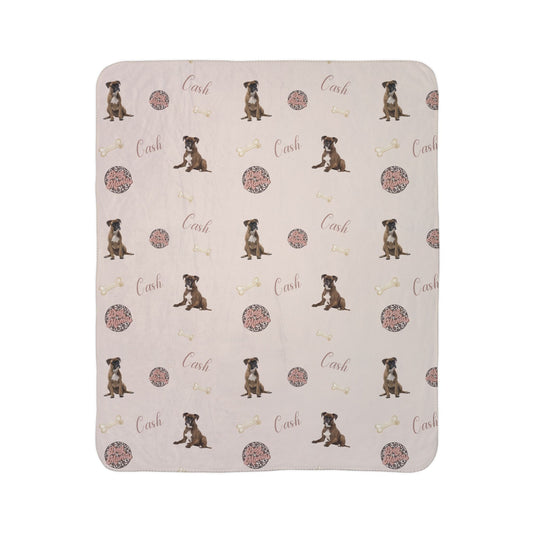 For Terri: Cash Boxer Dog Mama Sherpa Blanket