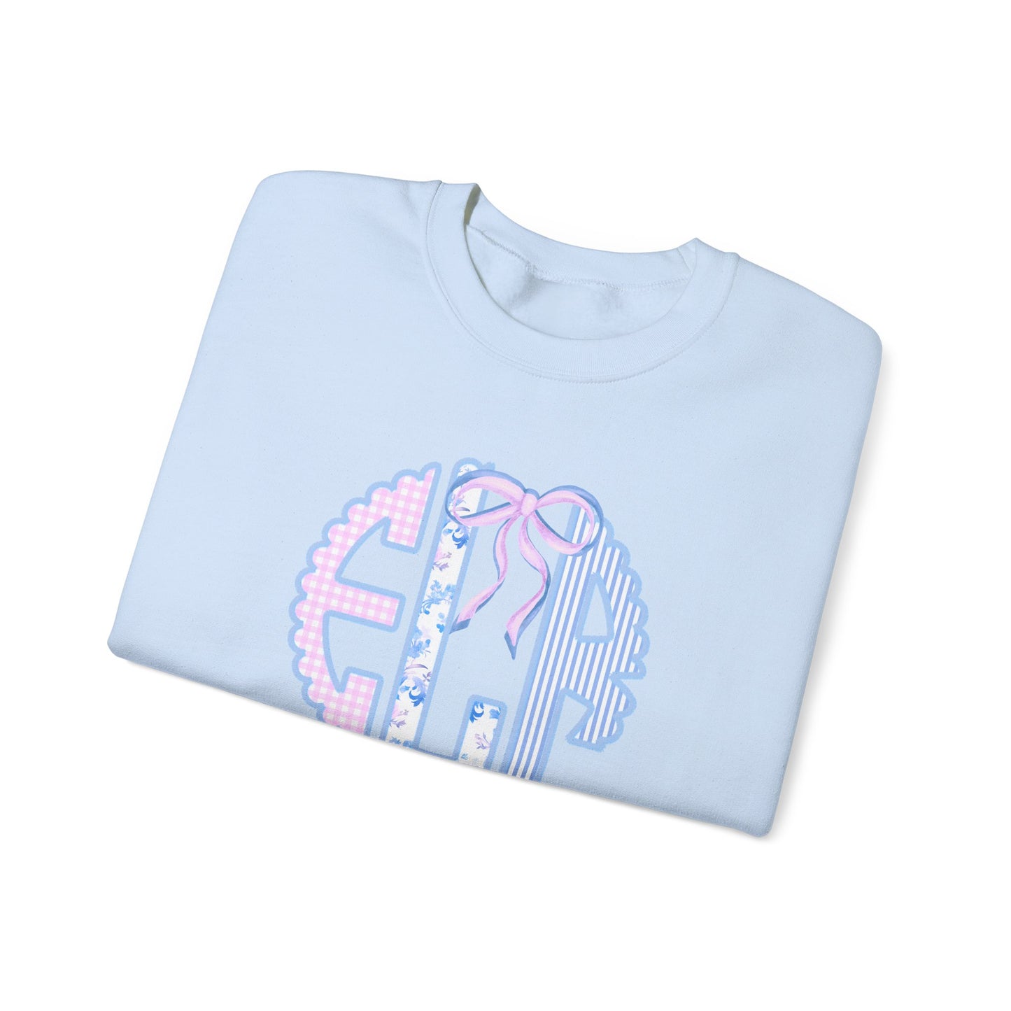 Pastel Monogrammed Gildan Crewneck Sweatshirt