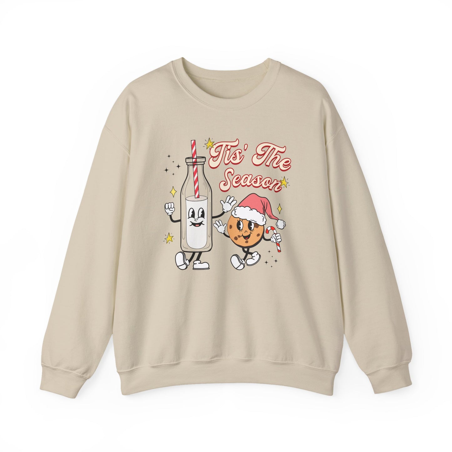 Milk and Cookies Santa Christmas Greeting Gildan Sweatshirt