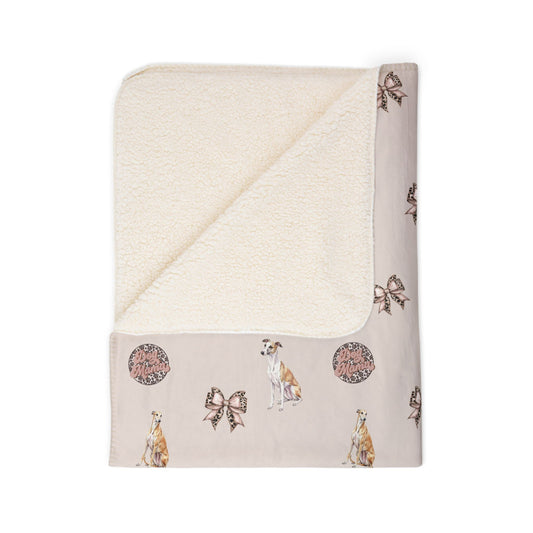 Whippet Fleece Sherpa Blanket