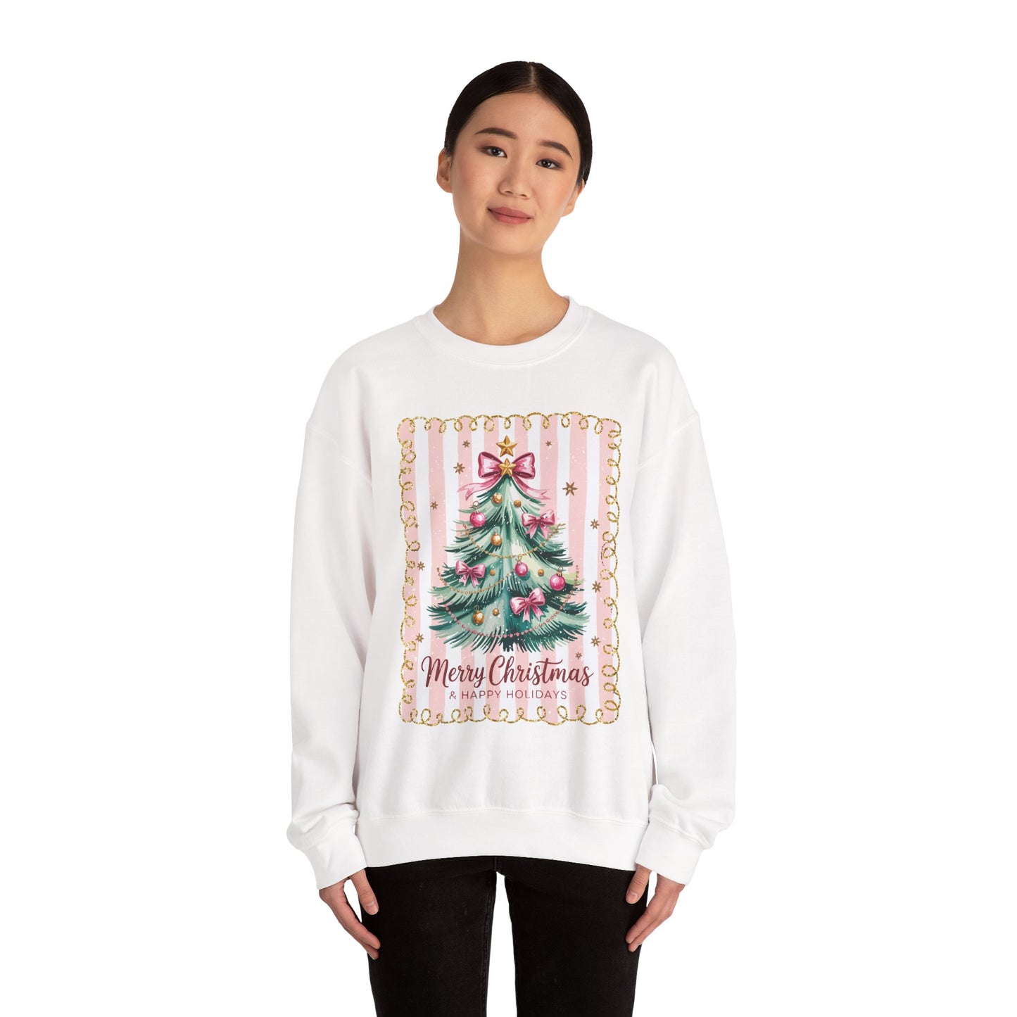 Festive Christmas Sweatshirt, Cozy Holiday Apparel, Merry Christmas Crewneck, Winter Gift Idea, Unisex Casual Wear