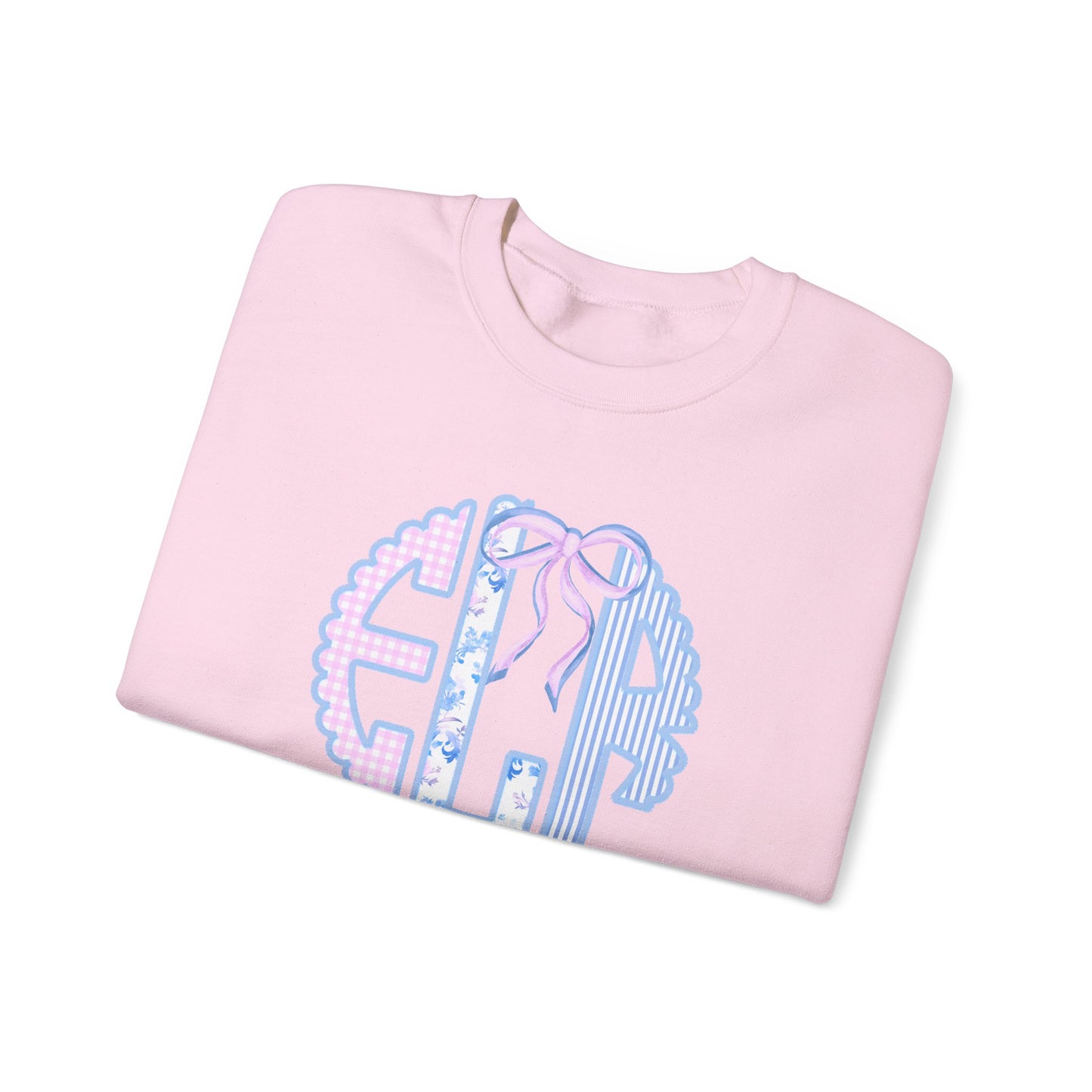 Pastel Monogrammed Gildan Crewneck Sweatshirt