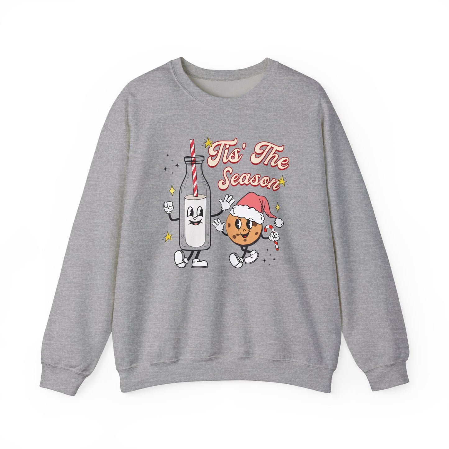 Milk and Cookies Santa Christmas Greeting Gildan Sweatshirt