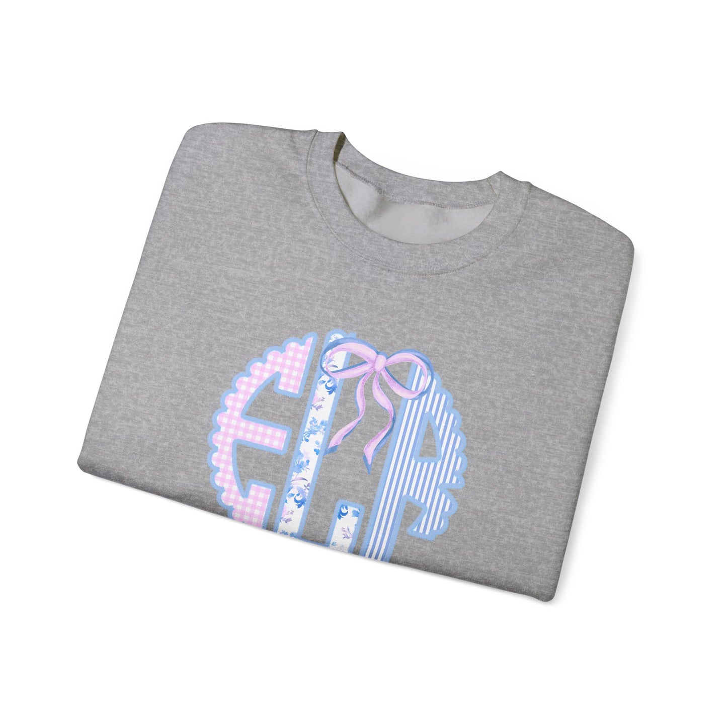 Pastel Monogrammed Gildan Crewneck Sweatshirt