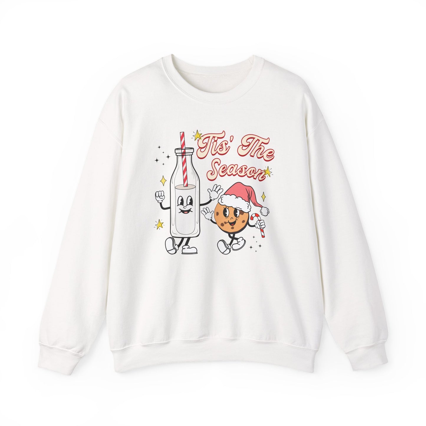 Milk and Cookies Santa Christmas Greeting Gildan Sweatshirt