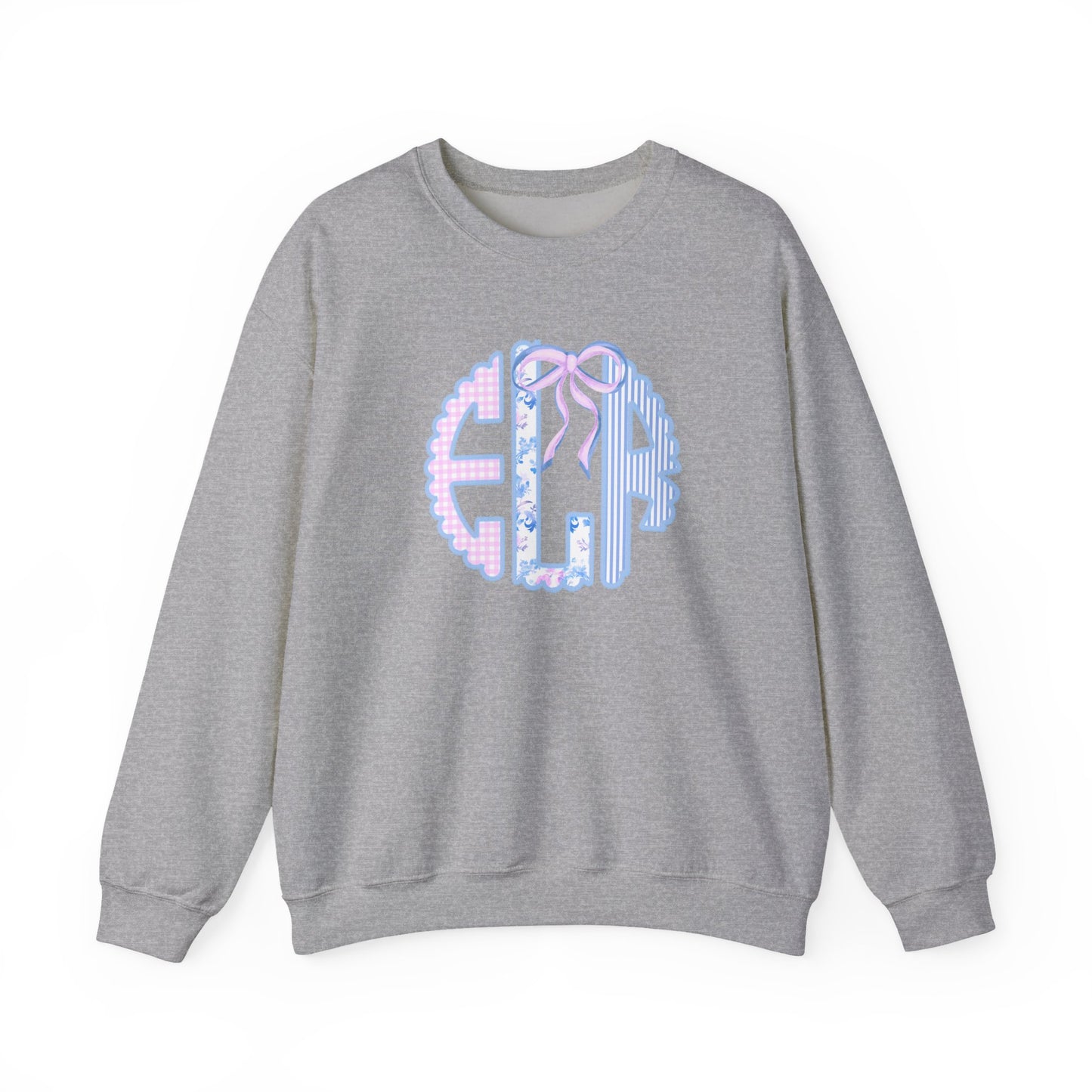 Pastel Monogrammed Gildan Crewneck Sweatshirt