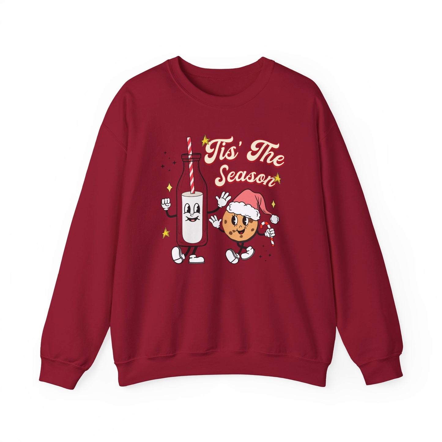 Milk and Cookies Santa Christmas Greeting Gildan Sweatshirt