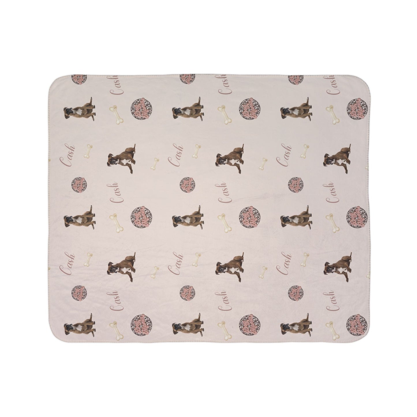 For Terri: Cash Boxer Dog Mama Sherpa Blanket