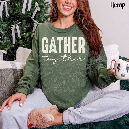 Gather Long Sleeve Comfort Colors Shirt