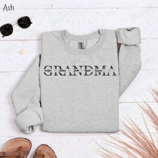 Custom Grandma Crewneck Gildan Sweatshirt