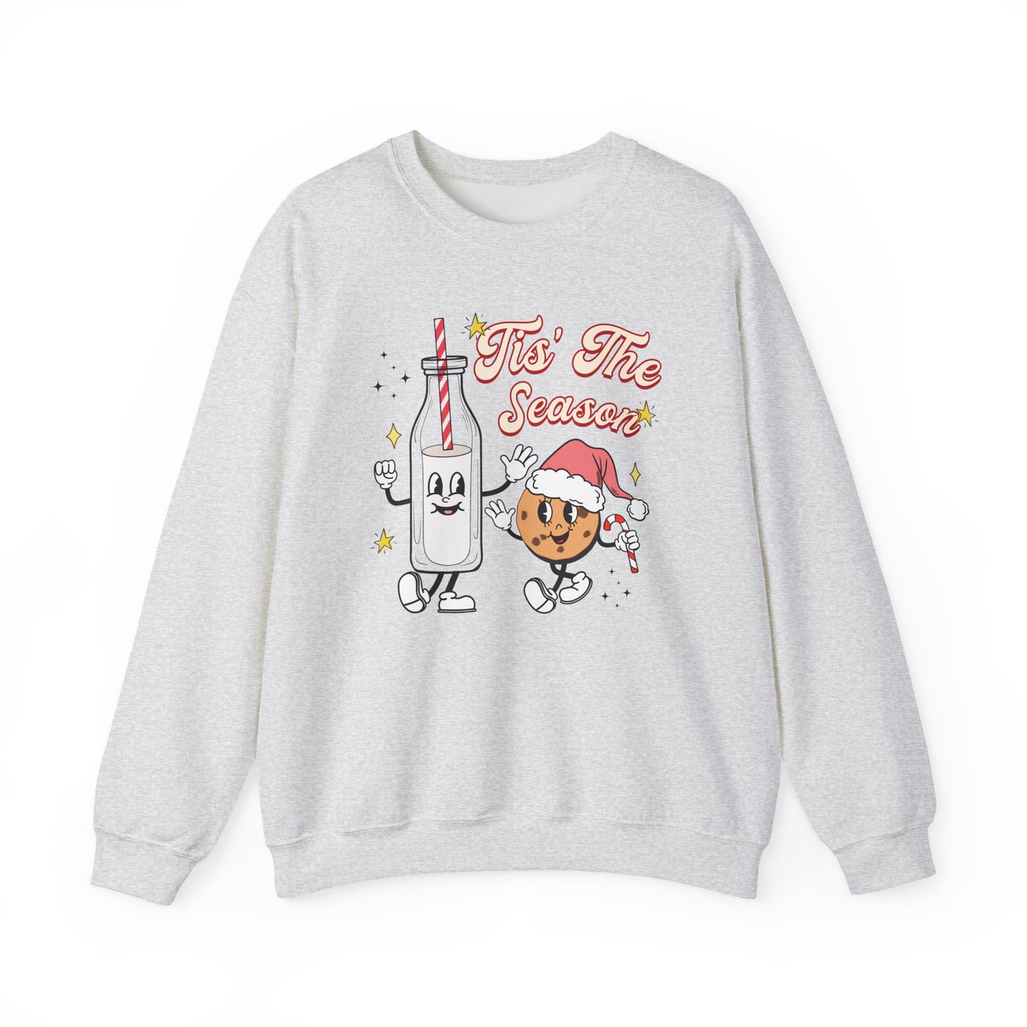 Milk and Cookies Santa Christmas Greeting Gildan Sweatshirt