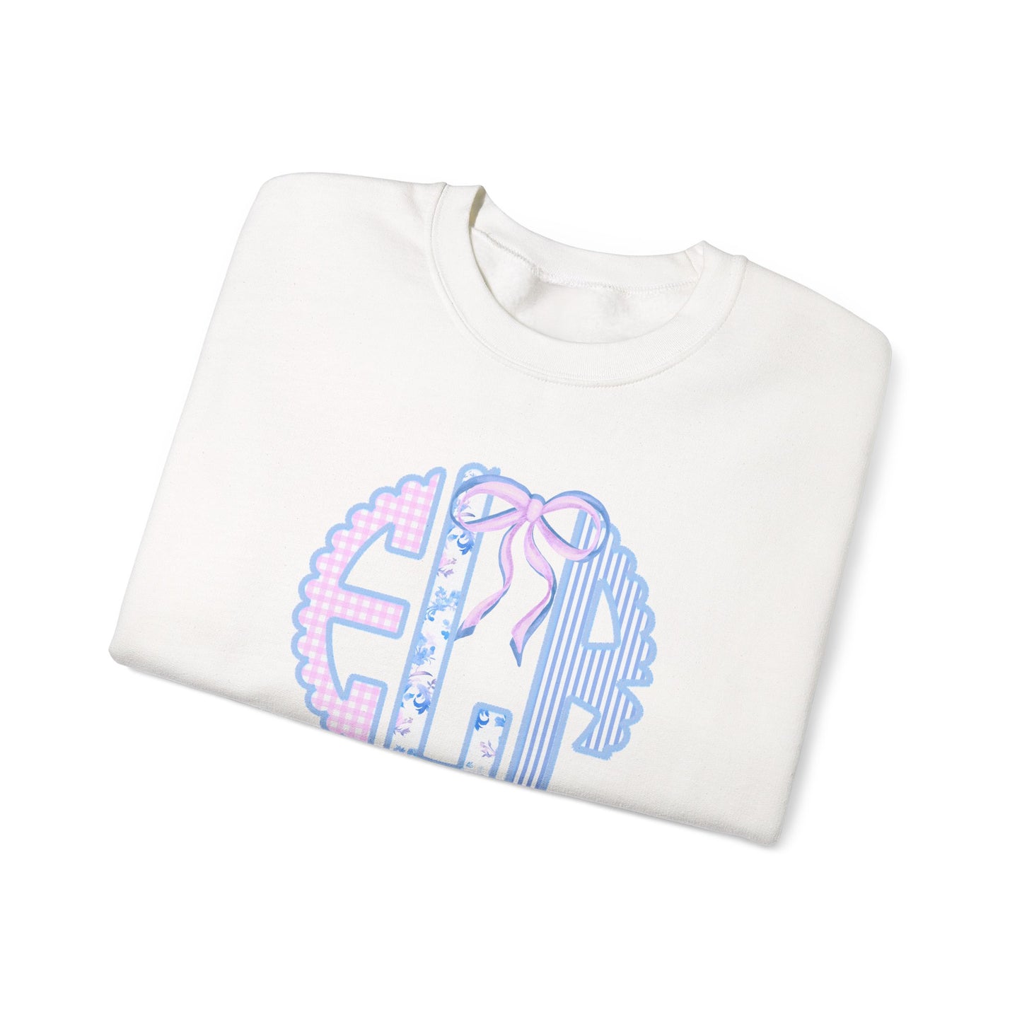 Pastel Monogrammed Gildan Crewneck Sweatshirt
