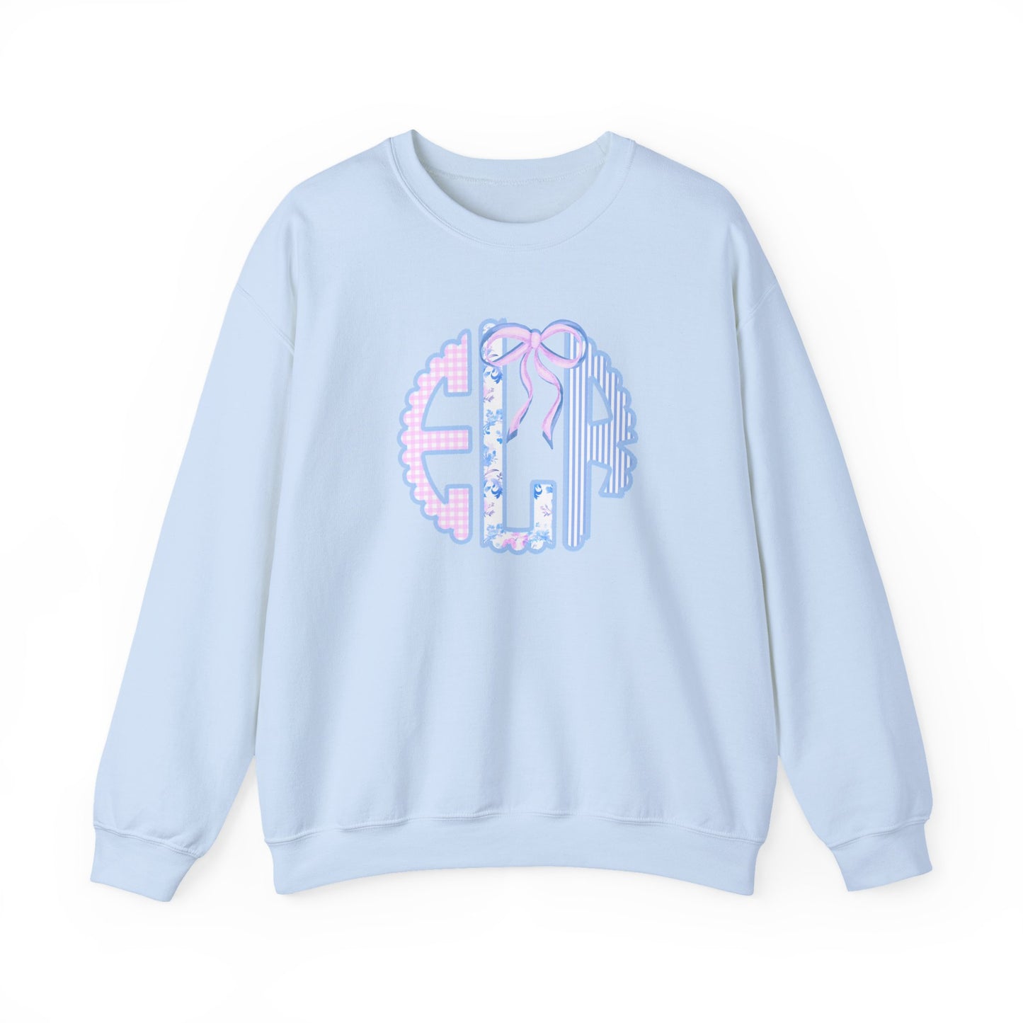 Pastel Monogrammed Gildan Crewneck Sweatshirt