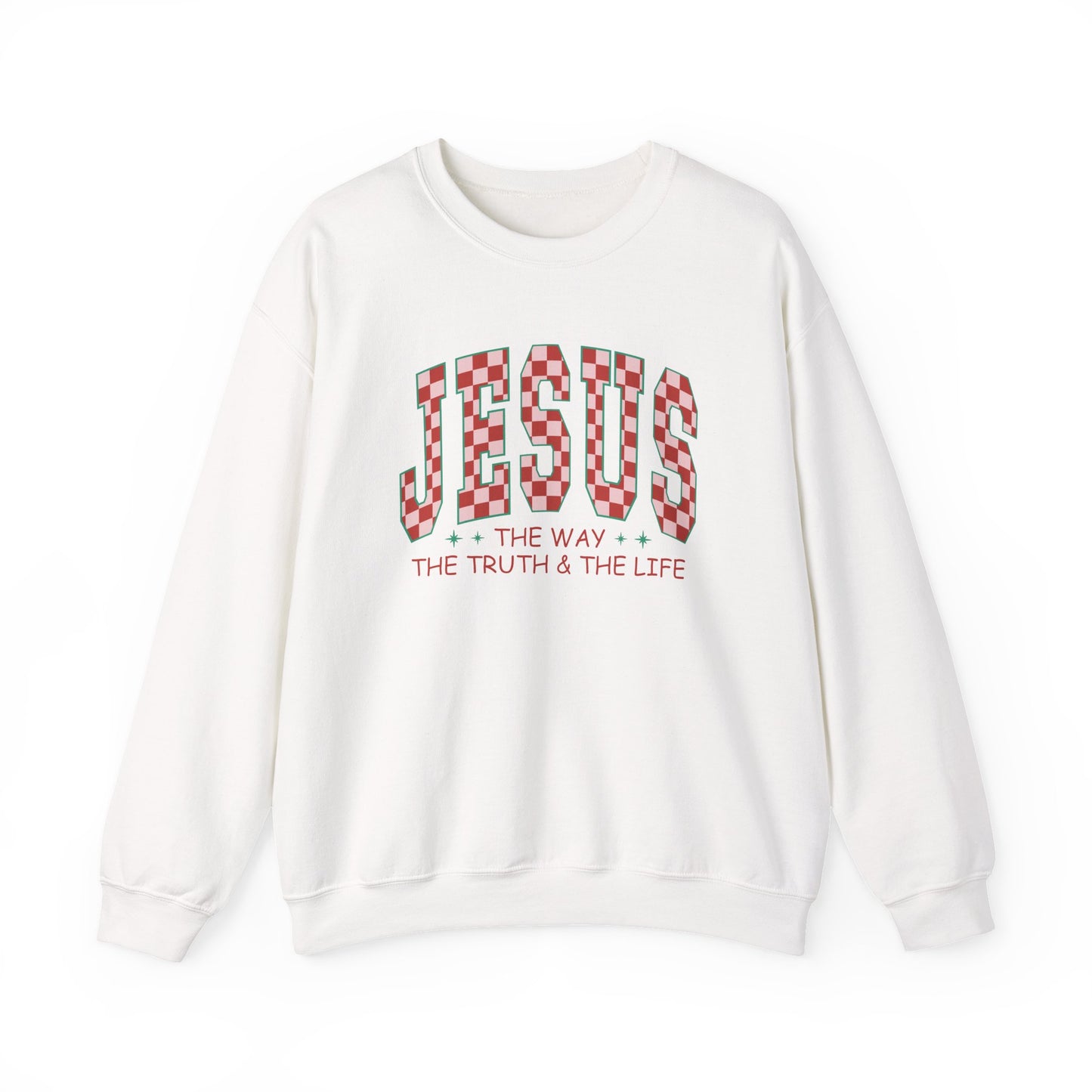 Jesus is the Way Crewneck Sweatshirt, Gildan Christian Apparel, Inspirational Gift, Faith-Based Sweatshirt, Cozy Religious Attire