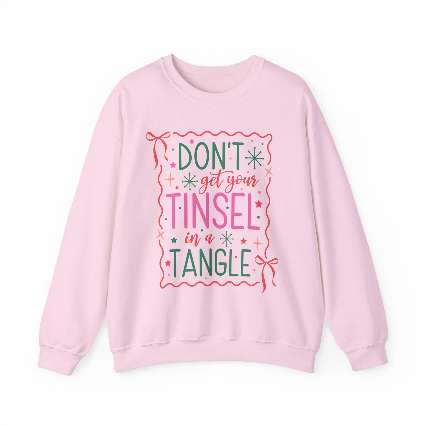 Holiday Cheer Crewneck Sweatshirt, Cozy Christmas Top, Funny Sweatshirt Gift, Tinsel Humor Sweatshirt, Unisex Winter Apparel