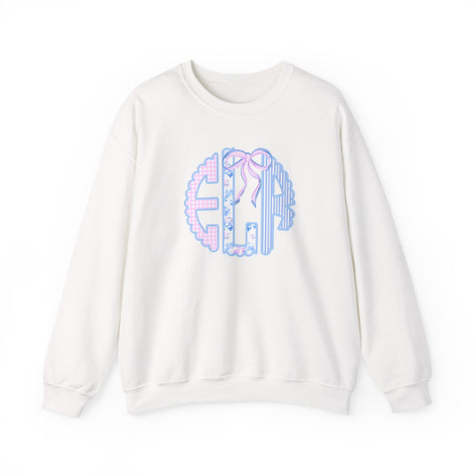 Pastel Monogrammed Gildan Crewneck Sweatshirt